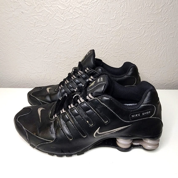 Nike Shox NZ Black Gray‎ Rare Women’s Size 8.5 Shoes Sneakers Classic Leather - Picture 1 of 10
